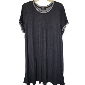 MRT 1030 black knit crew neck t-shirt dress Size XL